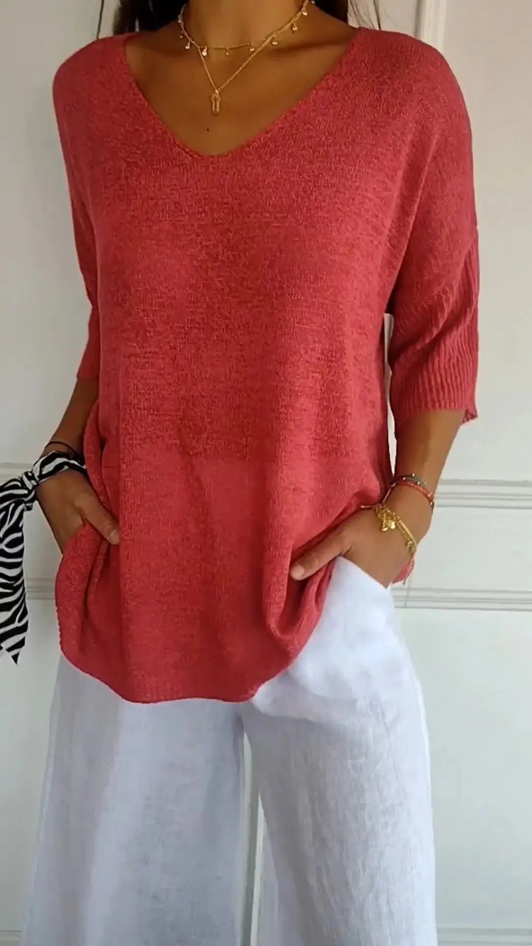 Trendy V-Neck Top