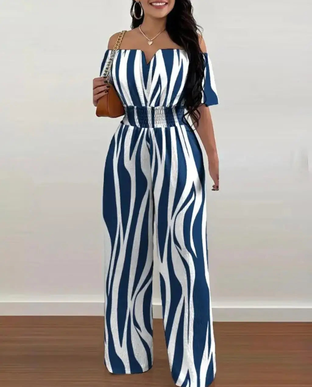 Summer Printed Wide Leg Jumpsuit