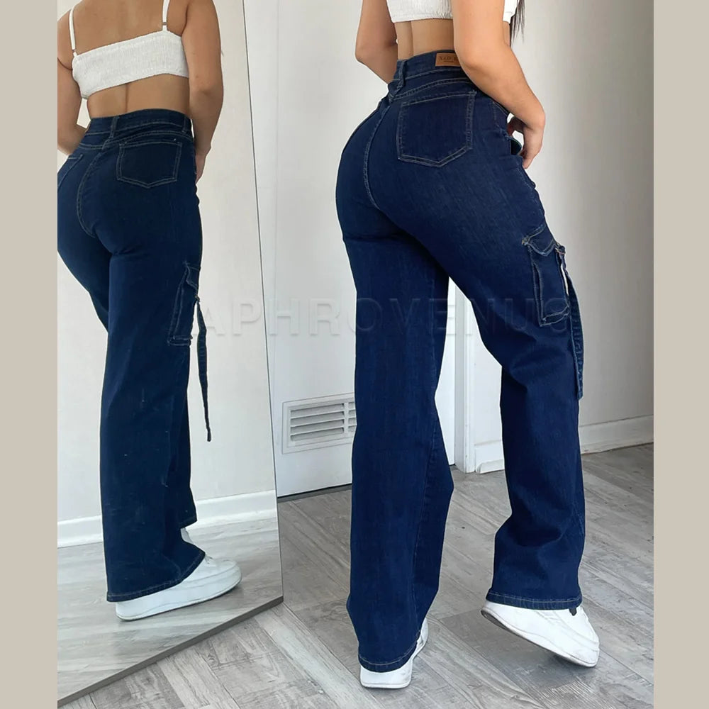 Women High Waist Lifted pant Jeans – Slim pant -Blue