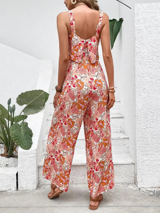 Elegant Long Backless Wide Leg Jumpsuit