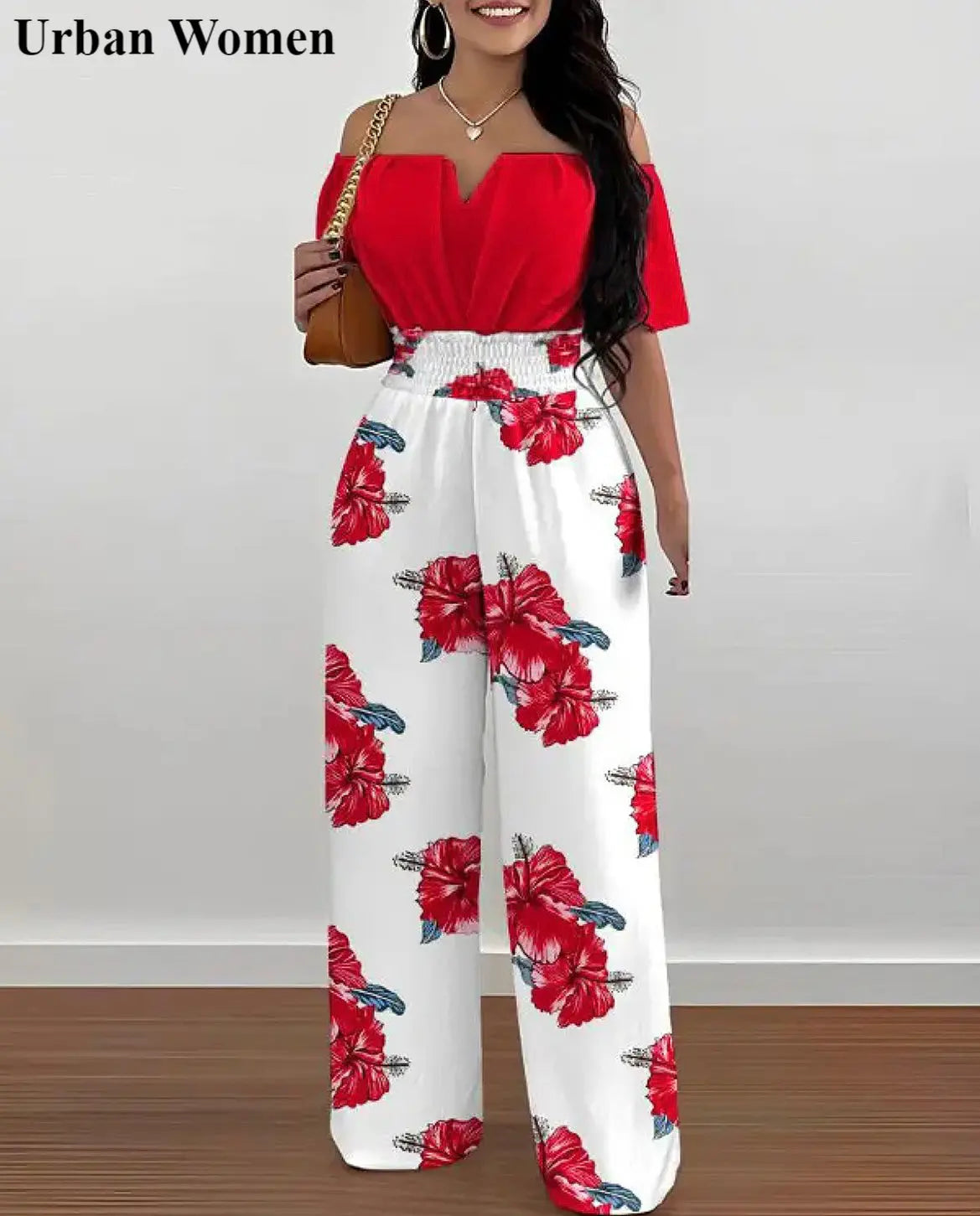 Summer Printed Wide Leg Jumpsuit