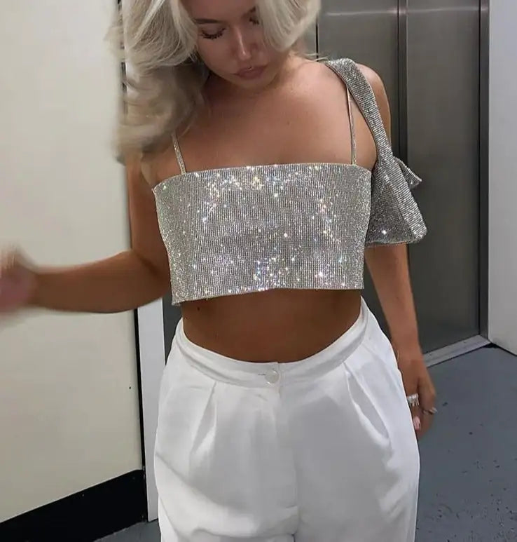 Sequin Crop Top